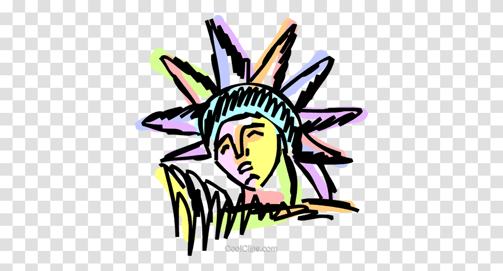 Statue Of Liberty Royalty Free Vector Clip Art Illustration, Poster, Advertisement, Label Transparent Png