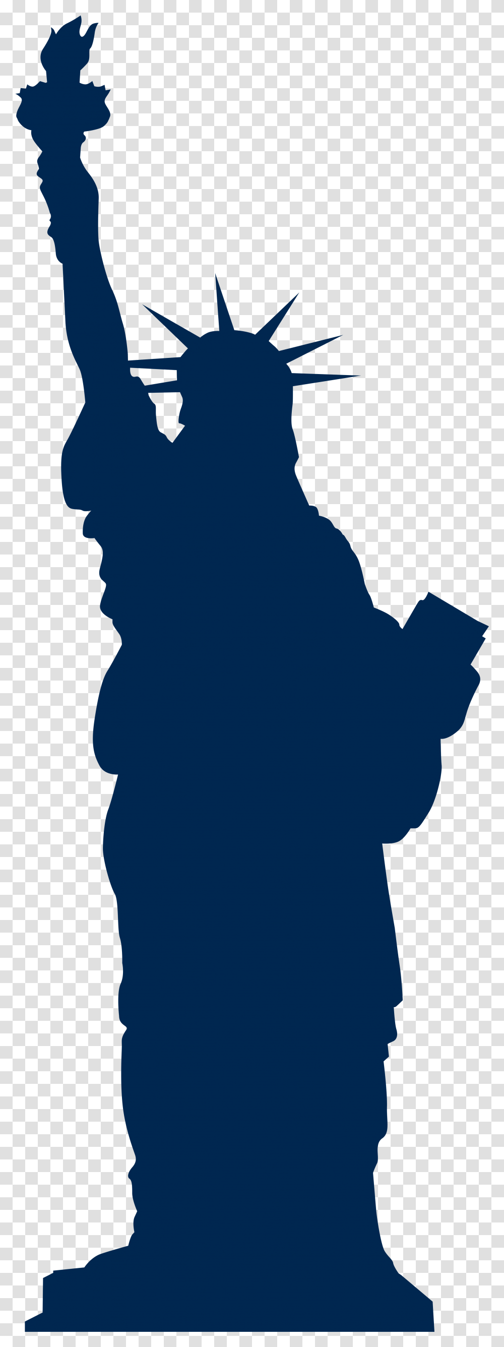 Statue Of Liberty, Silhouette, Person, Human, People Transparent Png