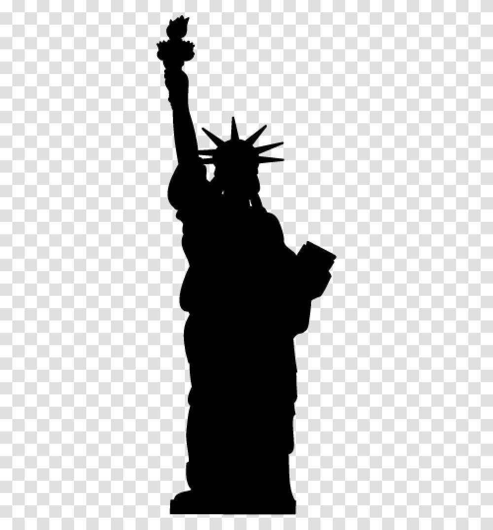 Statue Of Liberty Silhouette Statue Of Liberty, Gray, World Of Warcraft Transparent Png