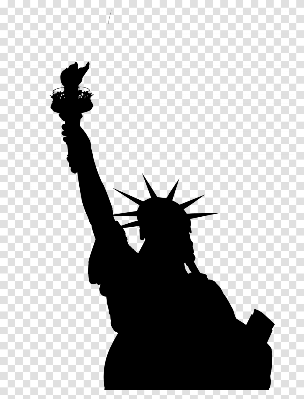 Statue Of Liberty Silhouette Statue Of Liberty, Cross, Logo Transparent Png