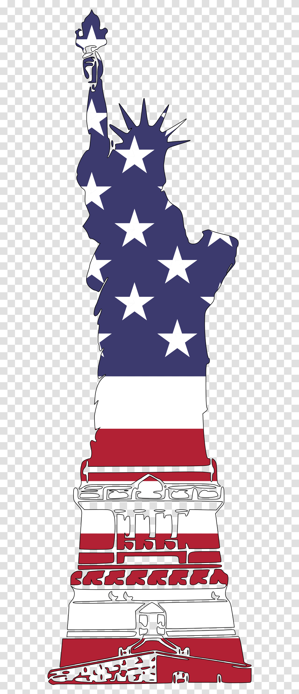 Statue Of Liberty Wrapped With The Flag Clip Arts Statue Of Liberty Clip Art, Star Symbol, Poster, Advertisement Transparent Png