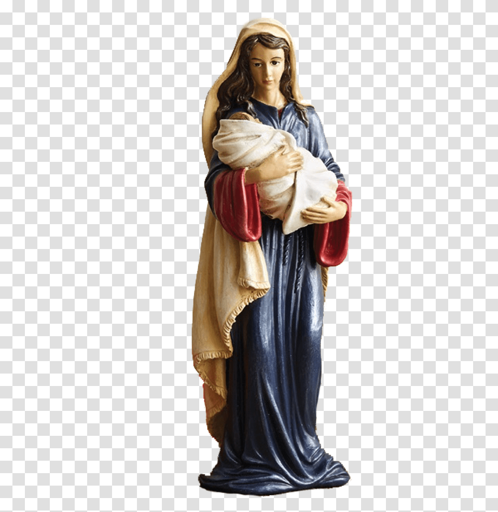 Statue Of Mary, Person, Human, Figurine Transparent Png