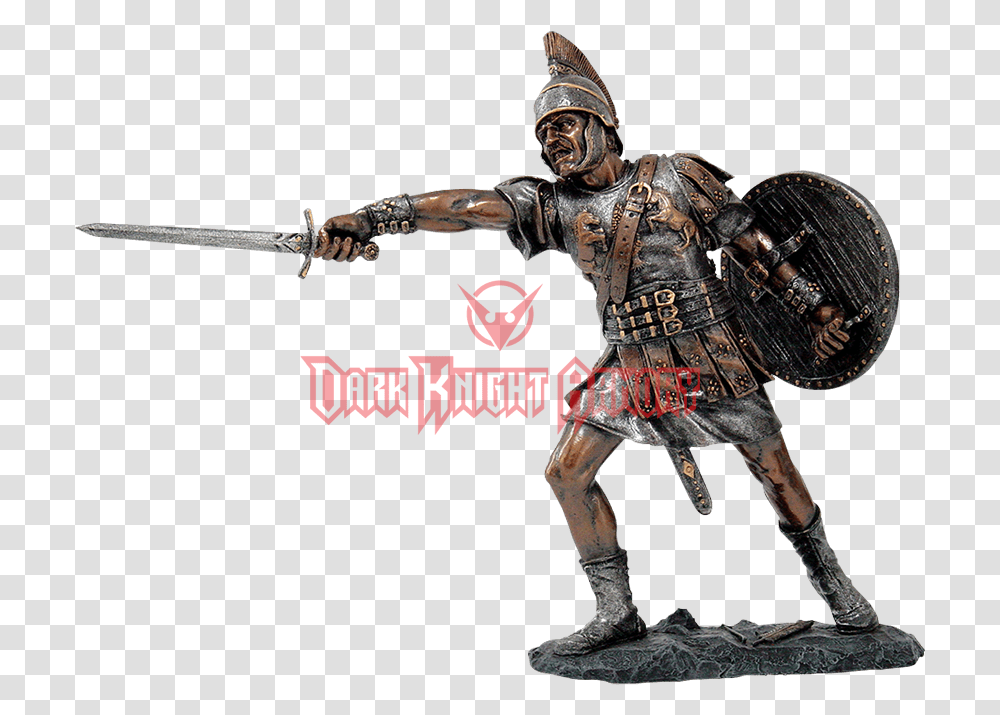 Statue Of Roman Soldier Download Ancient Roman Soldier Statue, Person, Armor, Samurai, Weapon Transparent Png