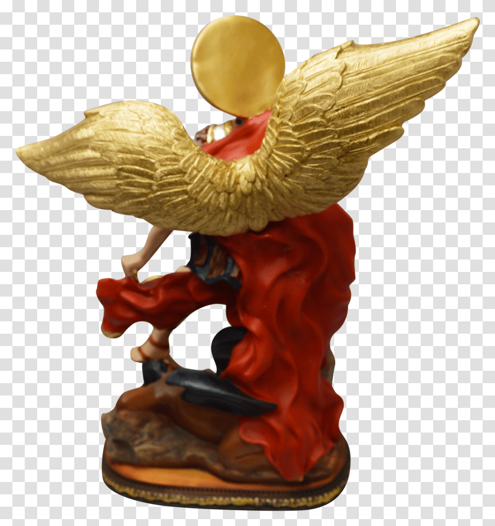 Statue Of Saint Michael With Sword Fictional Character, Figurine, Art, Sculpture, Angel Transparent Png