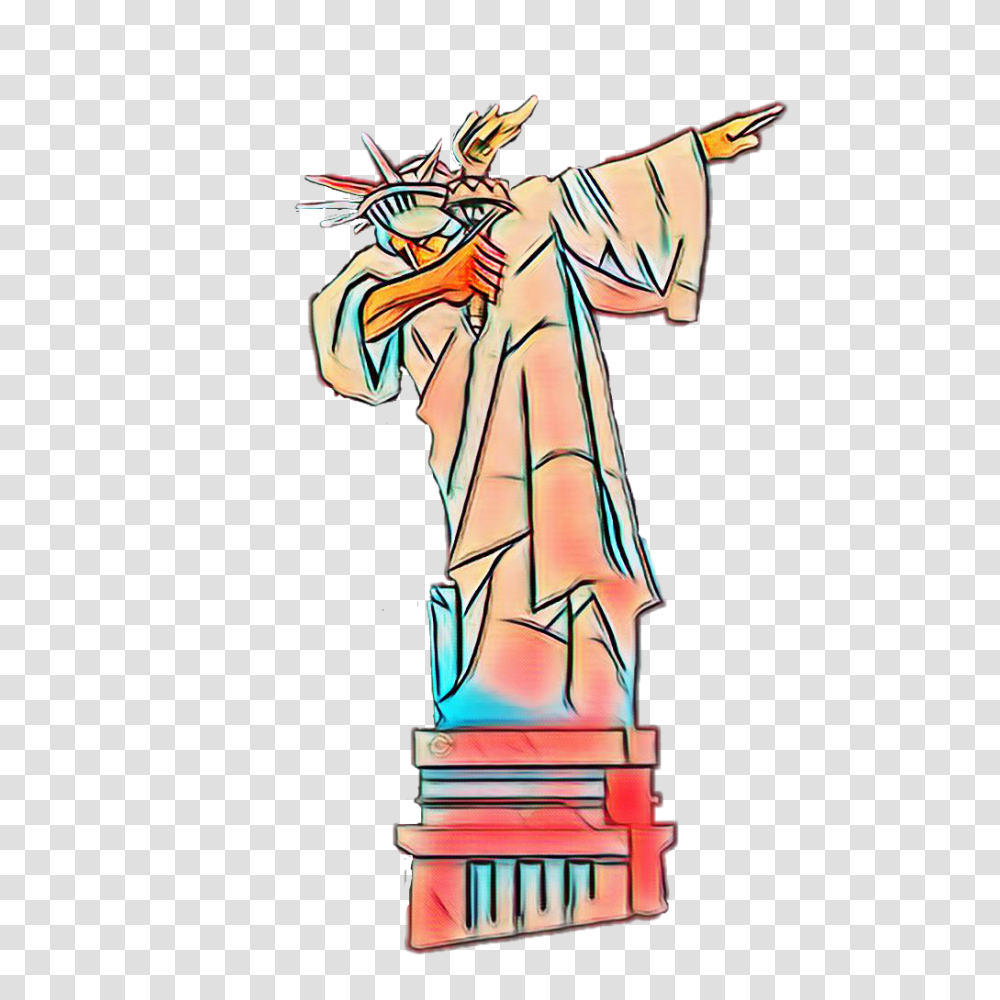 Statueofliberty Statue Of Liberty Red Magiceffect Picsa, Architecture, Building, Pillar, Column Transparent Png
