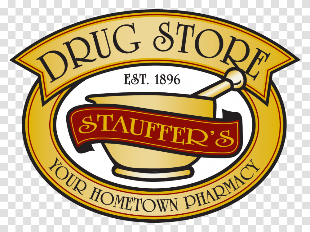 Stauffer S Drug Store Emblem, Label, Logo Transparent Png