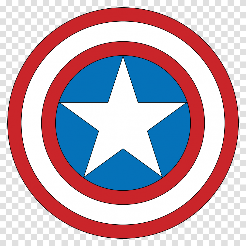 Stay Protected And Ready For Action With This Captain America, Star Symbol Transparent Png