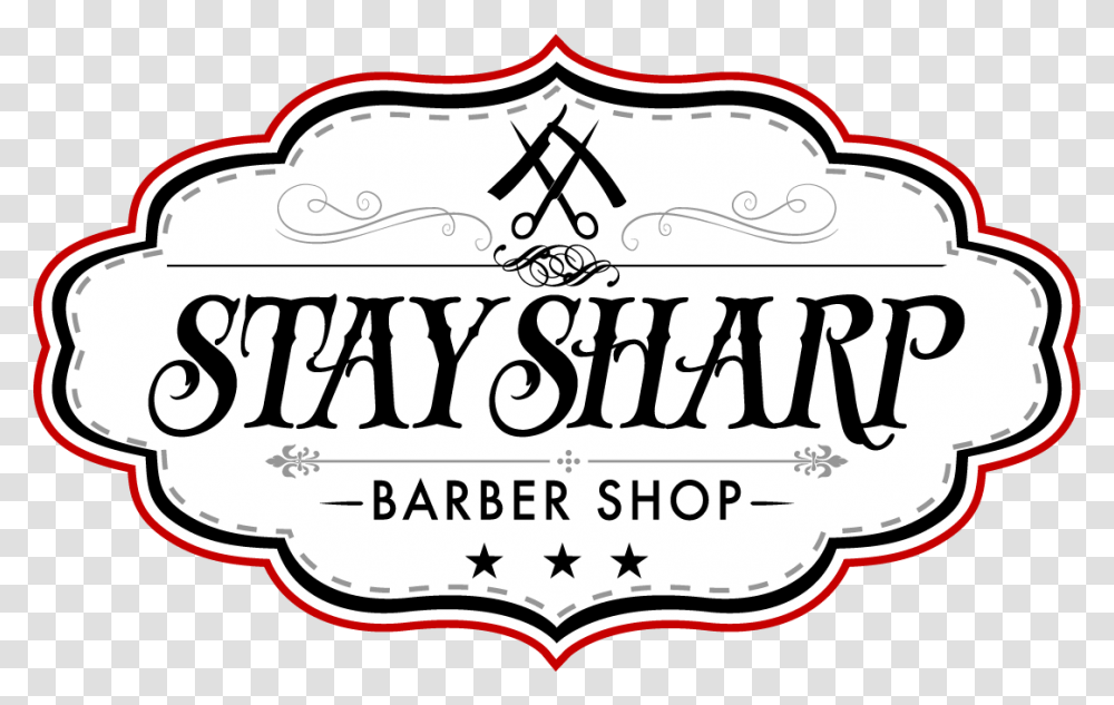 Stay Sharp Barber, Label, Logo Transparent Png
