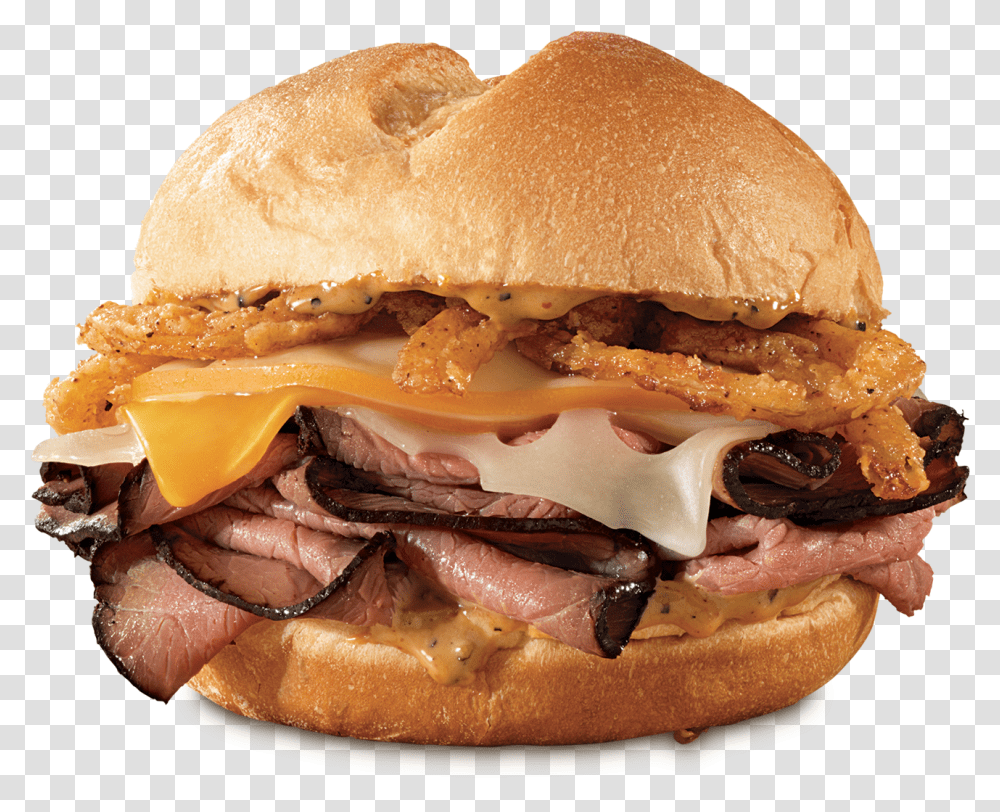 Steak Clipart Arby's Three Cheese Steak Sandwich, Burger, Food, Bread Transparent Png