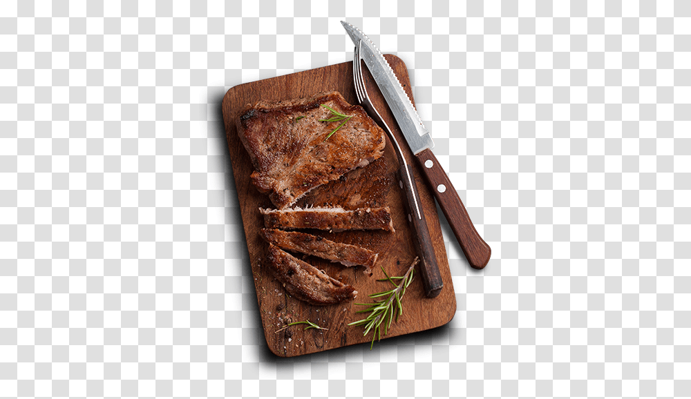 Steak, Food, Knife, Blade, Weapon Transparent Png