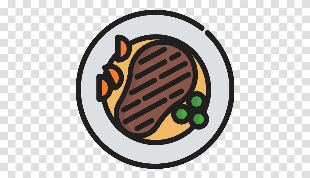 Steak Icon Circle, Text, Wax Seal, Drain Transparent Png