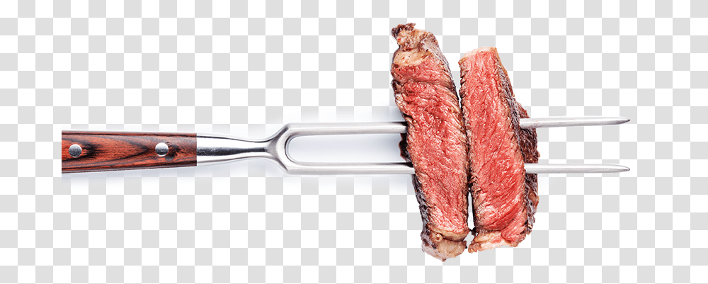 Steak On Fork, Food, Ribs, Pork Transparent Png