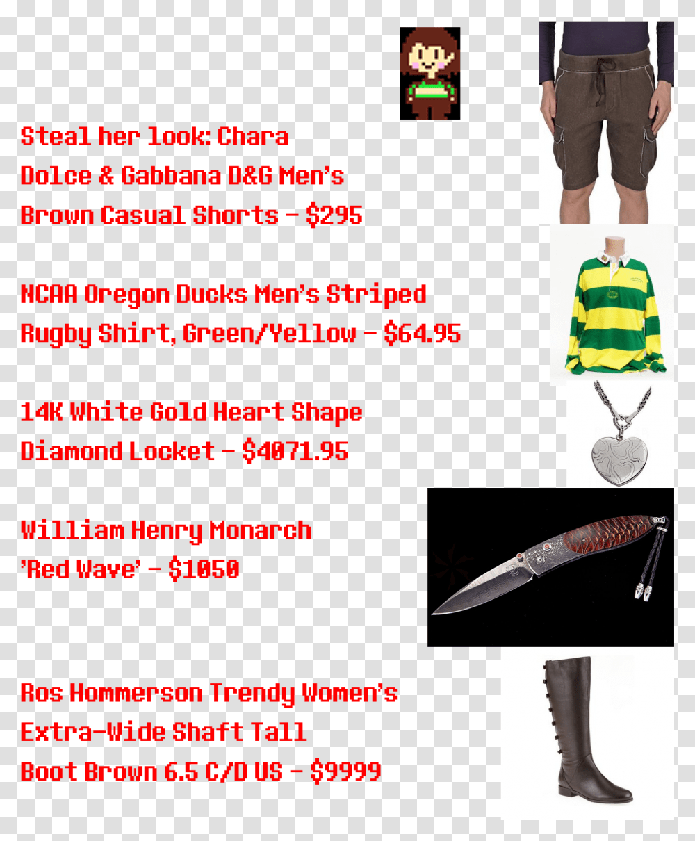 Steal Her Look Undertale Chara Look, Person, Human, Weapon, Weaponry Transparent Png