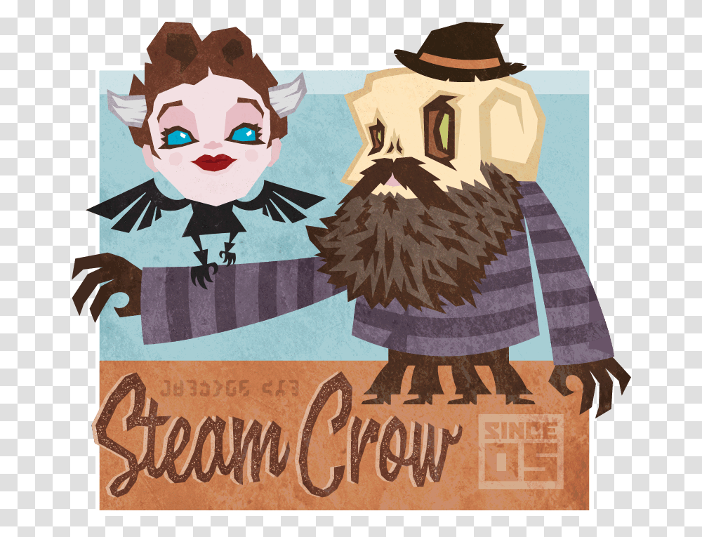 Steam Crow Portrait2 Illustration, Poster, Advertisement Transparent Png