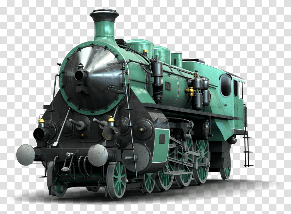 Steam Engine Produced By Maffei Steam Engine, Locomotive, Train, Vehicle, Transportation Transparent Png
