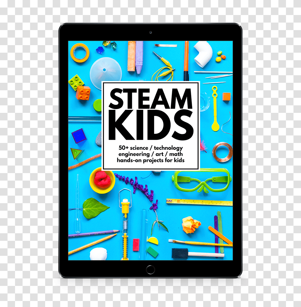 Steam Kids Ipad Background Teach Beside Me, Computer, Electronics, Tablet Computer, Poster Transparent Png
