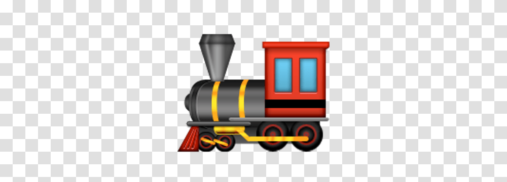 Steam Locomotive Emojis Emoji Train Emoji Train, Vehicle, Transportation, Fire Truck, Shipping Container Transparent Png