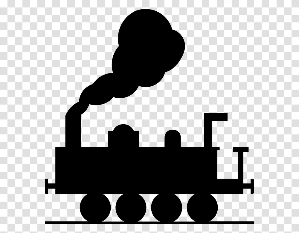 Steam Power Steamer Train Travel Go Move Locomote Train Clip Art, Gray, World Of Warcraft Transparent Png