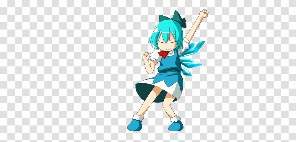 Steam Samfunn Cirno Touhou Cirno Dance Gif, Manga, Comics, Book, Person Transparent Png