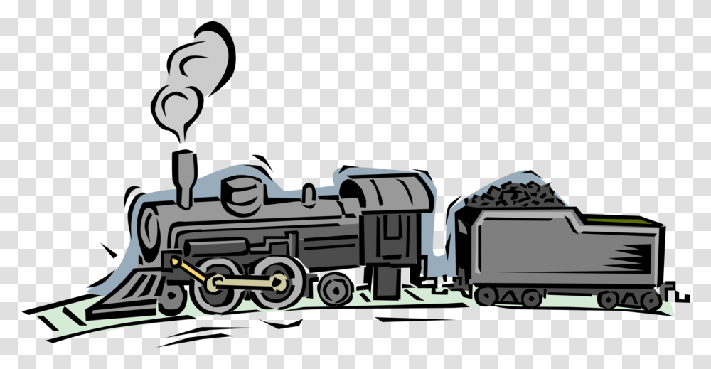 Steam Train Train With Coal Cartoon, Vehicle, Transportation, Truck, Machine Transparent Png