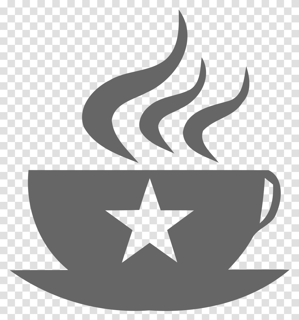 Steaming Star Cup Free Icon Download Logo Coffee, Symbol, Star Symbol Transparent Png