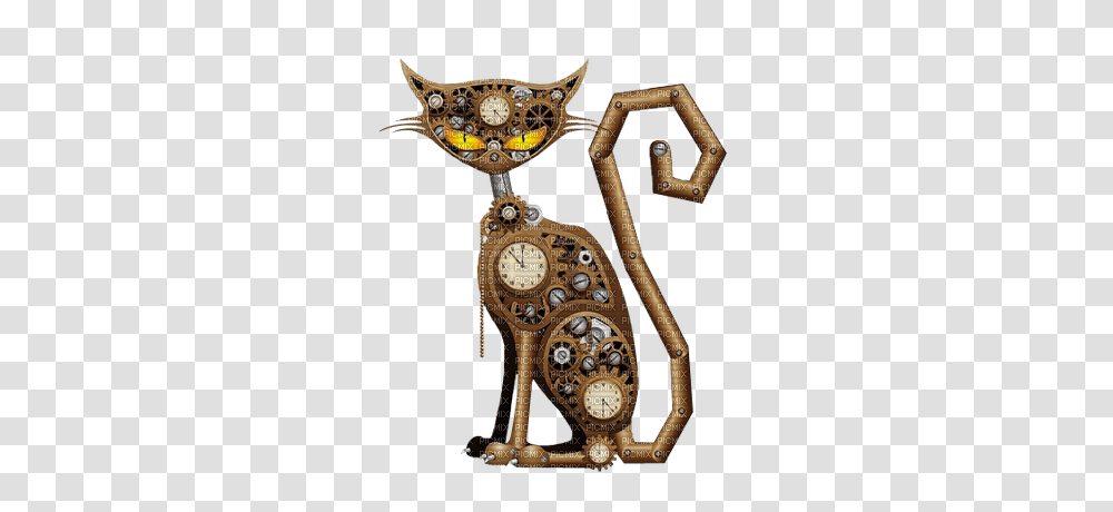 Steampunk Animal Bp Cat, Analog Clock, Clock Tower, Architecture, Building Transparent Png