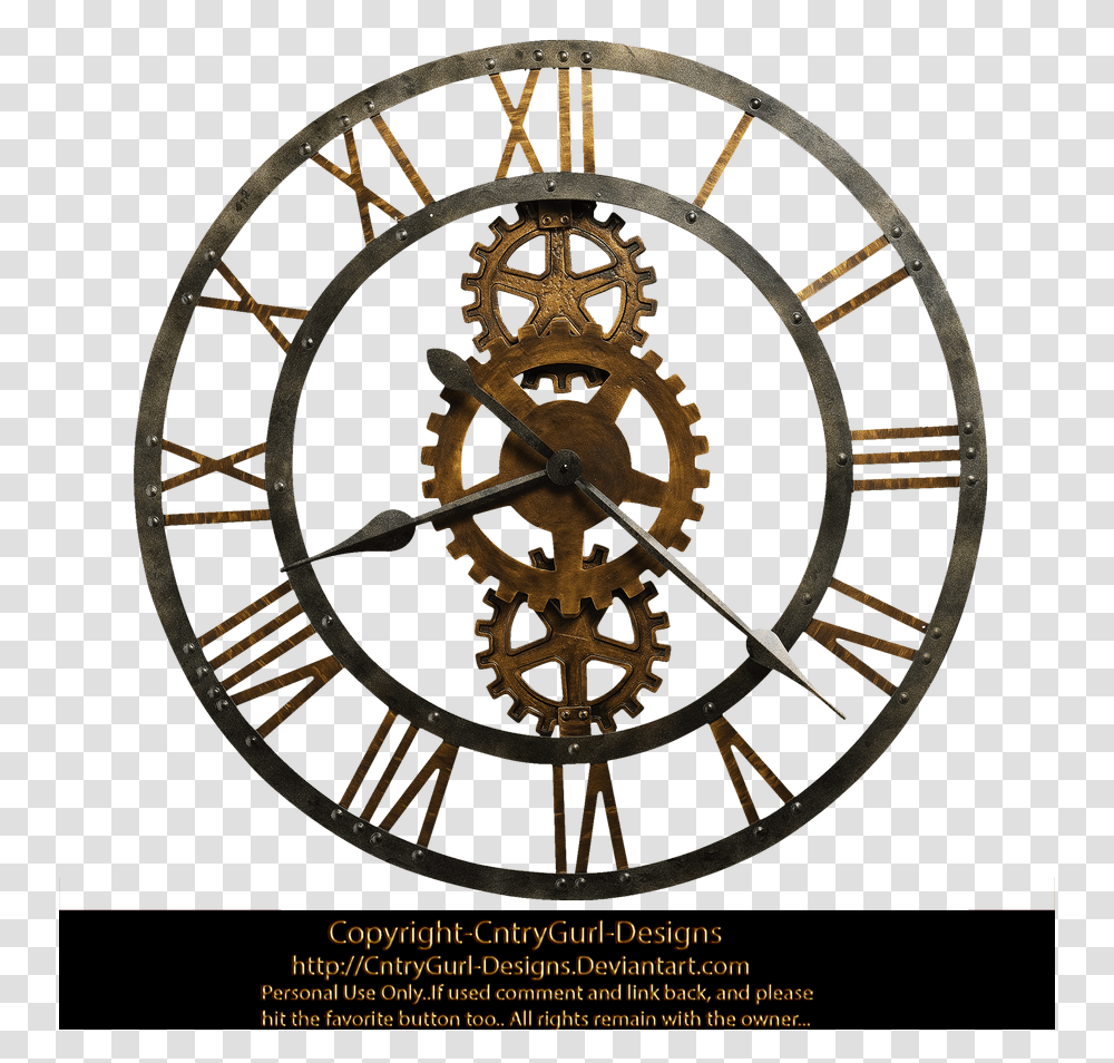 Steampunk Clock 03 By Cntrygurl Designs Steam Punk Clock Design, Machine, Staircase, Wheel Transparent Png
