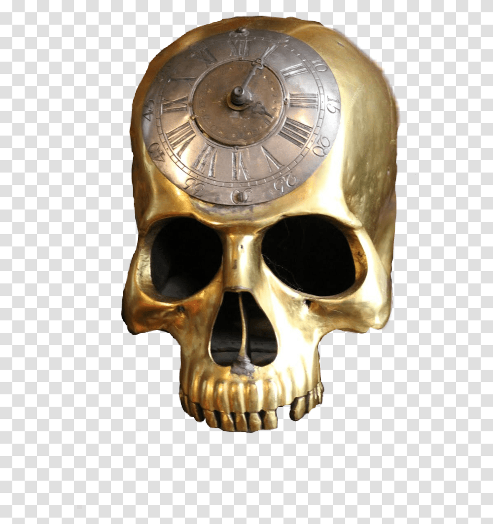 Steampunk Clock Clipart Skull, Helmet, Apparel, Sunglasses Transparent Png