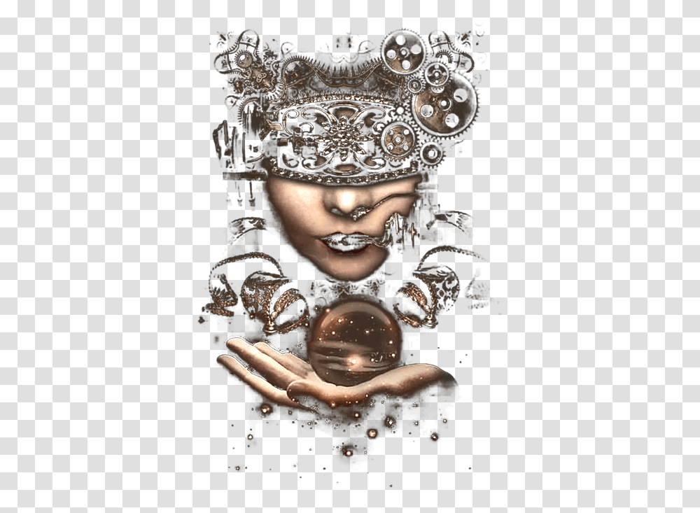 Steampunk, Face, Person, Floral Design Transparent Png