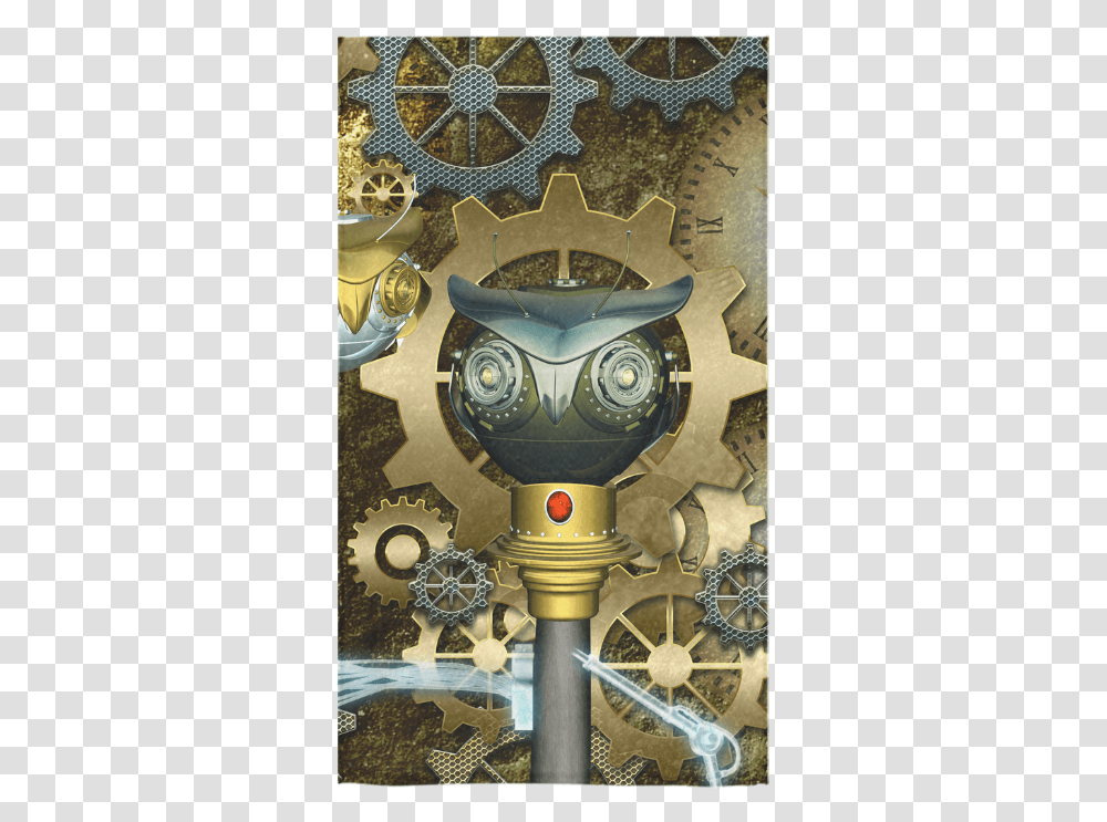 Steampunk Cute Owl Custom Towel 16 X28 Cartoon, Machine, Sphere, Robot Transparent Png