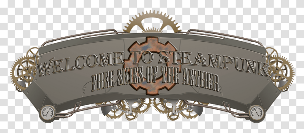 Steampunk Frame Steampunk Banner, Buckle, Wheel, Machine, Gear Transparent Png