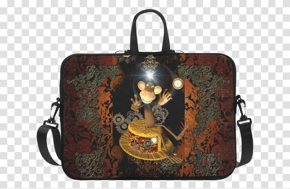 Steampunk Funny Monkey Laptop Handbags 17 Handbag, Purse, Accessories, Accessory, Briefcase Transparent Png