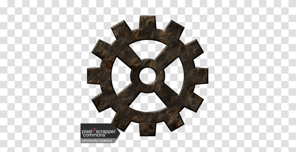 Steampunk Gear Graphic, Cross, Machine, Wheel Transparent Png