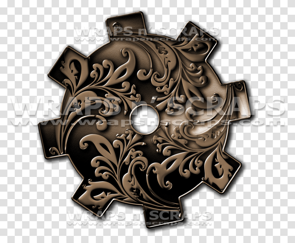 Steampunk Gear Shield, Bronze, Logo Transparent Png