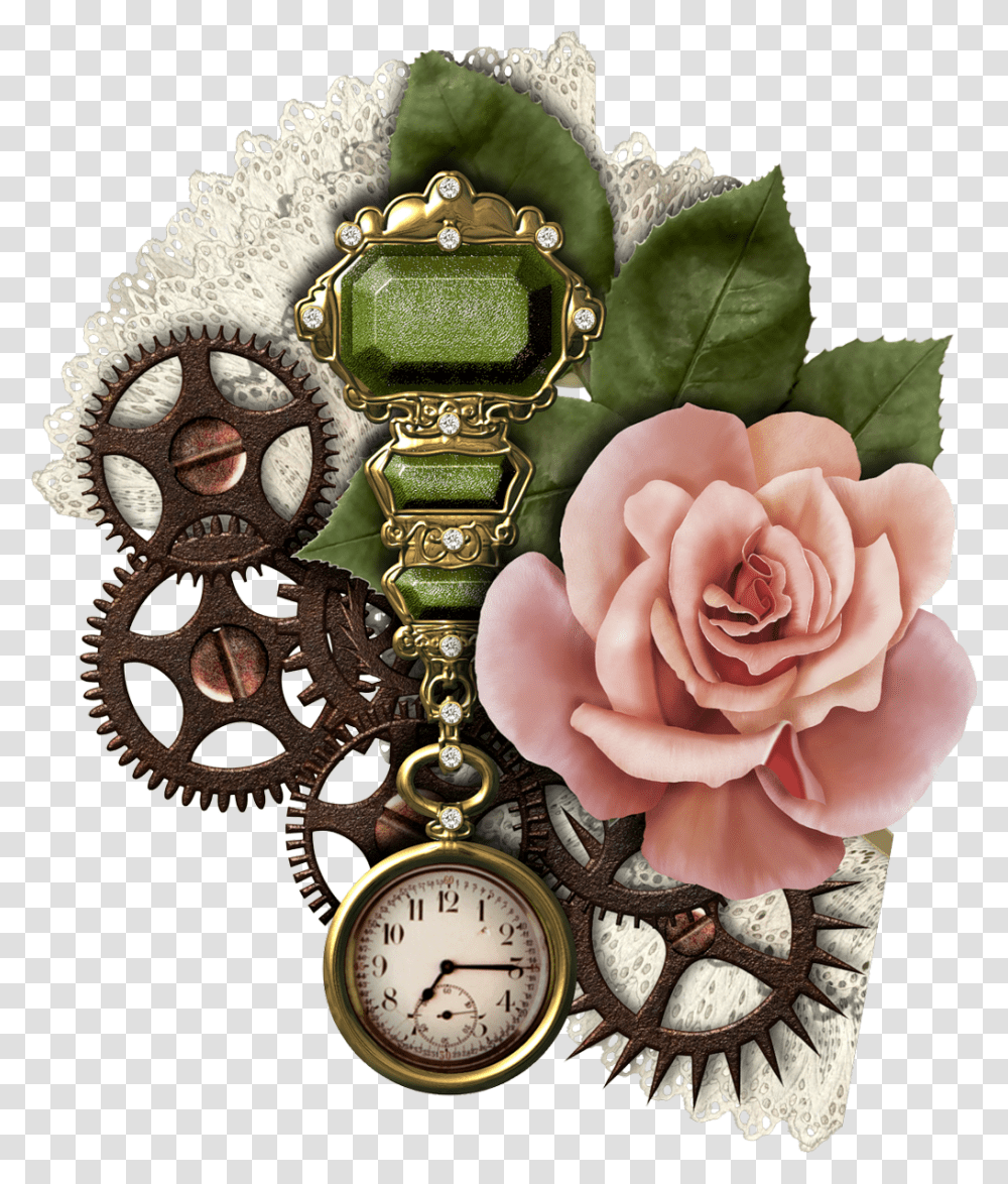 Steampunk Gears Flowers National Memorial Arch, Accessories, Accessory, Clock Tower, Architecture Transparent Png