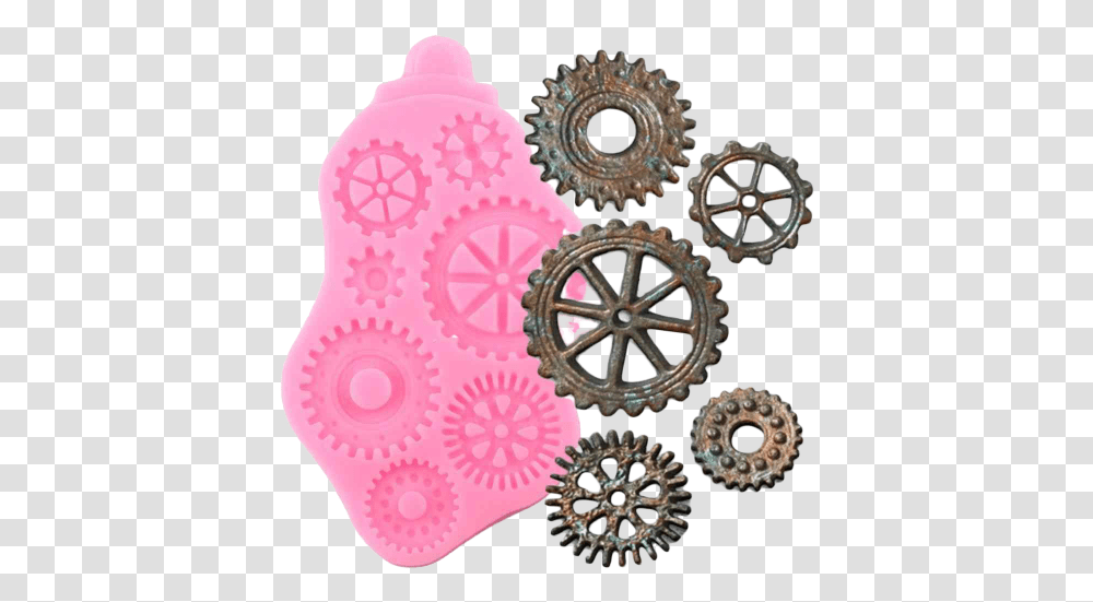 Steampunk Gears Fondant Silicone Mould Mold, Machine, Spoke, Wheel, Hole Transparent Png