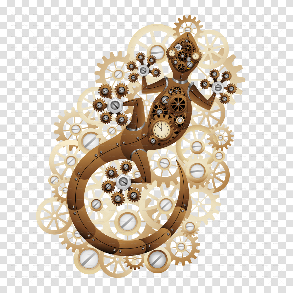 Steampunk Gecko Transparent Png