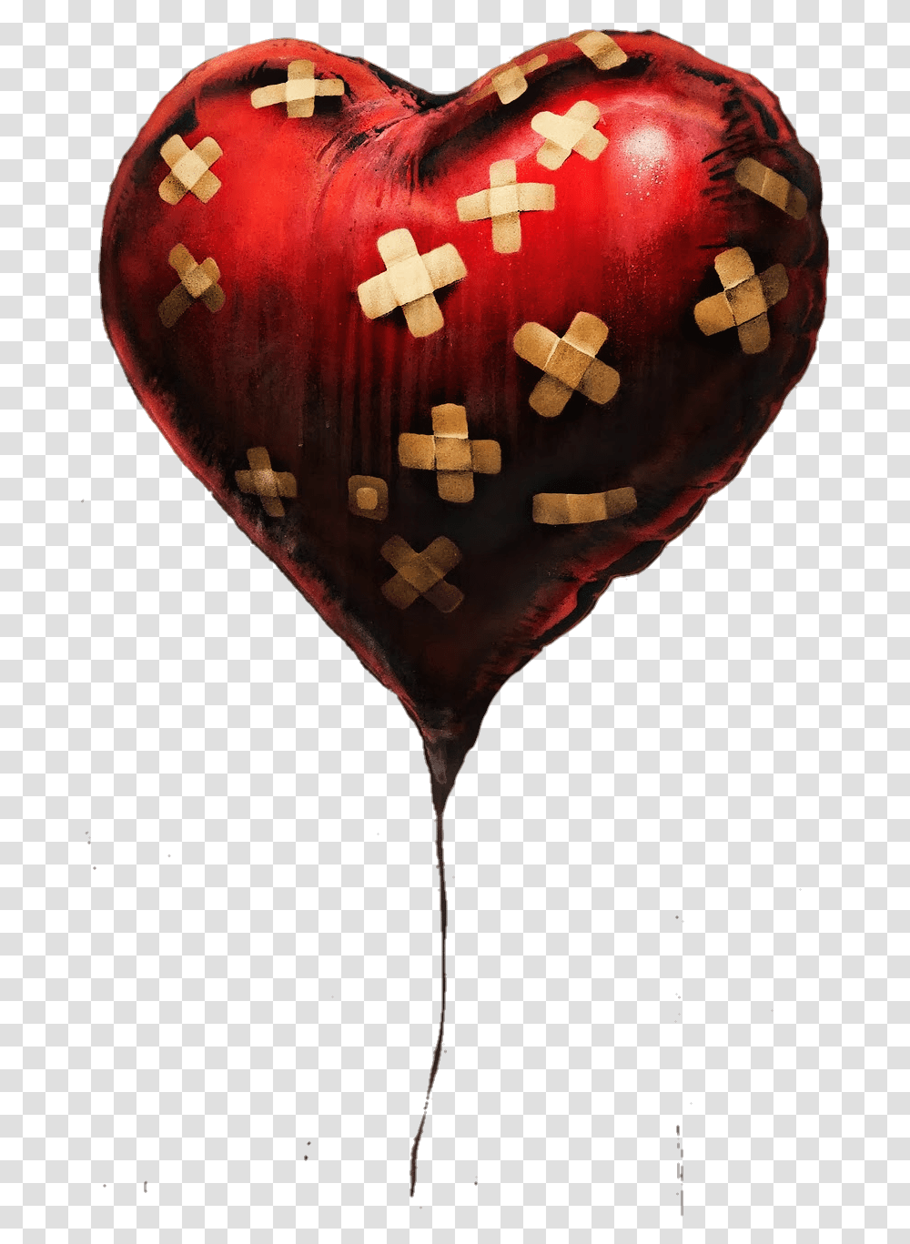 Steampunk Heart Clipart Banksy Balloon Band Aid, Hot Air Balloon, Aircraft, Vehicle, Transportation Transparent Png