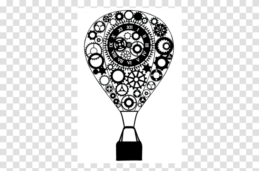 Steampunk Hot Air Balloon Drawing, Doodle, Lamp, Glass Transparent Png