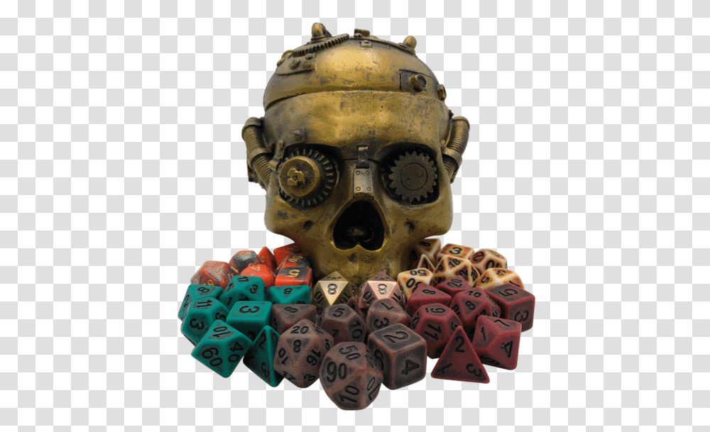 Steampunk Mki Bundle Steam Punk Themed Polyhedral Rpg Dice For Dungeons And Dragons Skull, Game, Toy Transparent Png