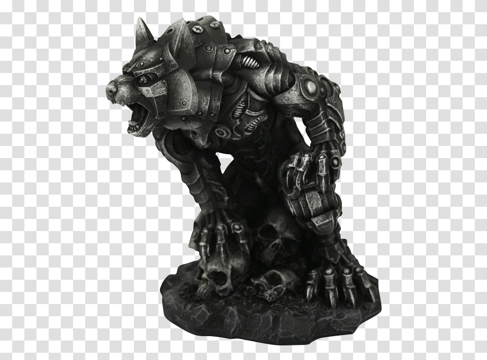Steampunk Werewolf Statue Steampunk Werewolf, Alien, Sculpture, Figurine Transparent Png