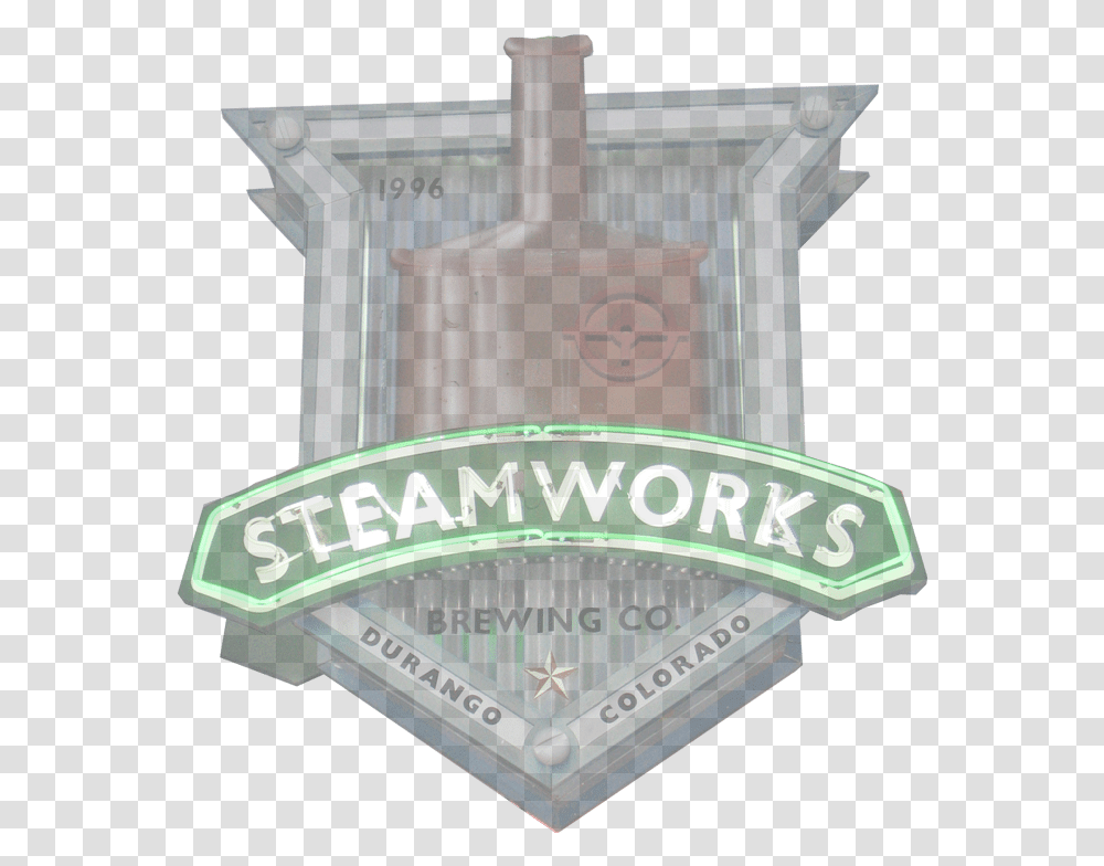 Steamworks Brewing Company Great Food And Beer Durango Emblem, Mailbox, Logo, Liquor Transparent Png