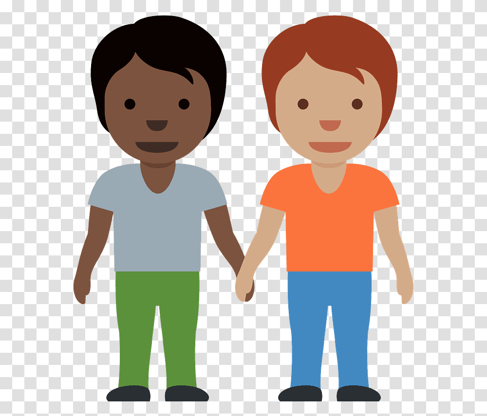 Stedn Odstn Pleti Tmav Dva Lid Drc Se Dos Personas Dandose La Mano Animado, Human, Hand, Holding Hands, People Transparent Png