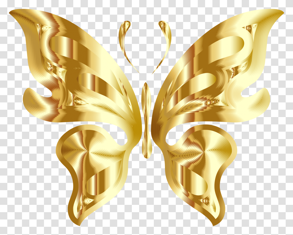 Steel Clipart Gold Butterfly No Background, Mask Transparent Png