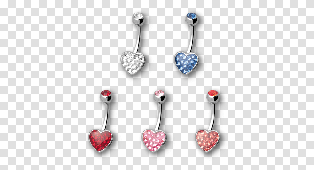 Steel Crystal Heart Banana Earrings, Accessories, Accessory, Jewelry, Gemstone Transparent Png