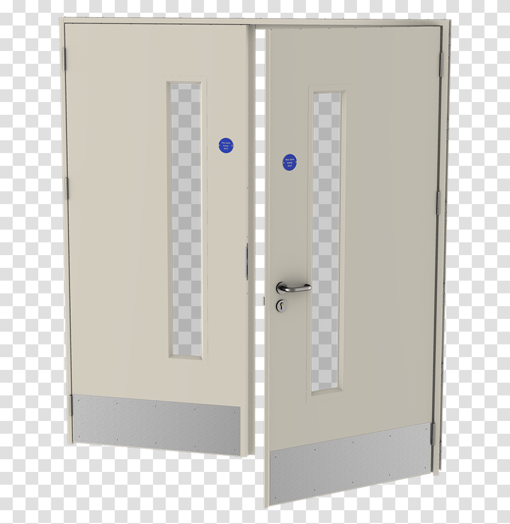 Steel Fire Doors Resistant For 4 Hrs Eurobond Double Fire Door Open, Furniture, Cabinet, Cupboard, Closet Transparent Png