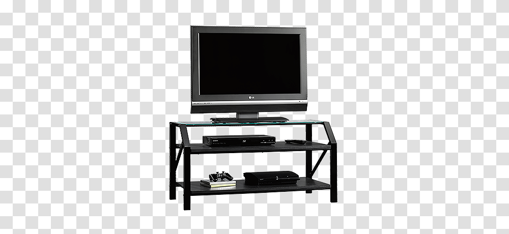 Steel Frame Casual Panel Tv Stand In Black Mathis Brothers Furniture, Monitor, Screen, Electronics, Display Transparent Png