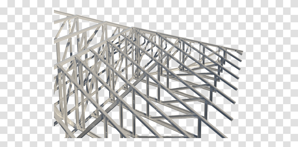 Steel Frame Roof Trusses, Handrail, Banister, Staircase, Triangle Transparent Png