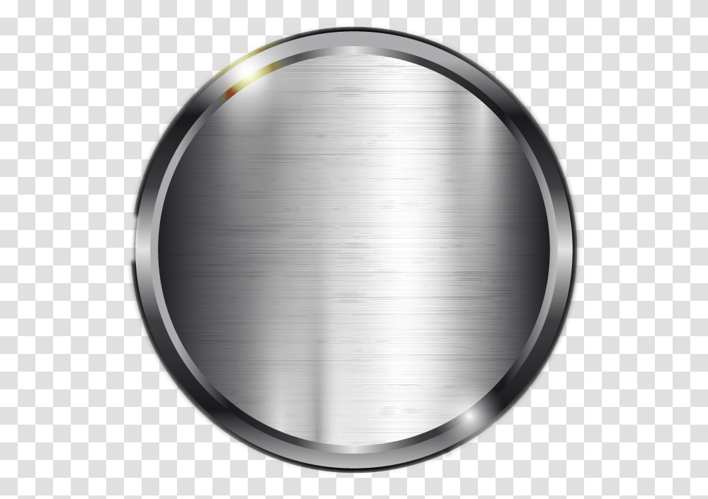 Steel Plate Metallic Silver Circle, Magnifying Transparent Png