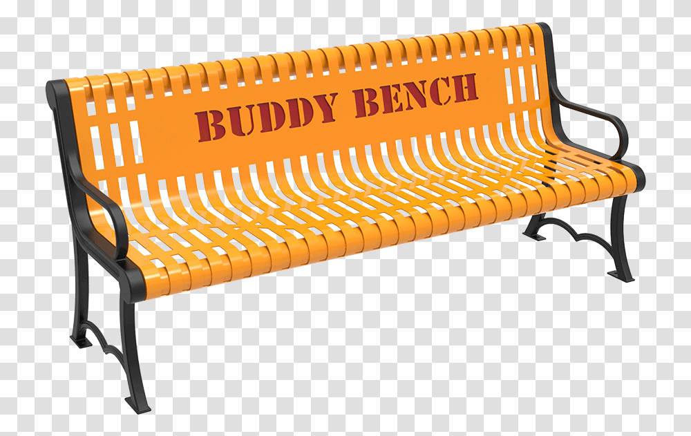 Steel Slatted Buddy Benches, Furniture, Park Bench Transparent Png